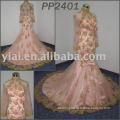 2011 lovely design free shipping high quality elgent lace mermaid muslim wedding dress pp2401